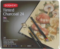 Фото - Олівці Derwent Tinted Charcoal Set of 24 