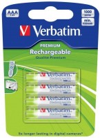 Акумулятор / батарейка Verbatim Premium 4xAAA 1000 mAh 