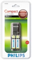Фото - Зарядка для акумуляторної батарейки Philips MultiLife Charger + 2xAA 2450 mAh 