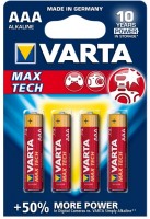Акумулятор / батарейка Varta Max Tech  4xAAA