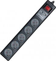 Zdjęcia - Listwa przeciwprzepięciowa / przedłużacz REAL-EL RS-5 USB Charge 3m 