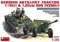 Фото - Збірна модель MiniArt Artillery Tractor T-70(r) and 7.62cm Gun FK288(r) (1:35) 