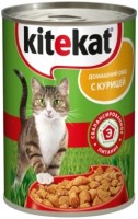 Zdjęcia - Karma dla kotów Kitekat Adult Canned with Chicken 0.4 kg 