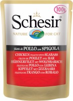 Корм для кішок Schesir Adult Pouch Chicken/Seabass 100 g 