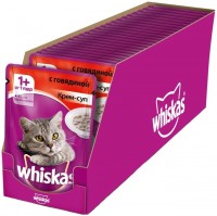 Karma dla kotów Whiskas Adult Packaging Cream Soup Beef 24 pcs 