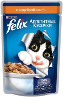 Фото - Корм для кішок Felix Packaging Adult Fantastic Jelly Turkey 10 pcs 