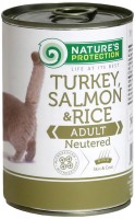 Фото - Корм для кішок Natures Protection Neutered Canned Turkey/Salmon/Rice  400 g