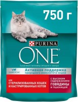 Karma dla kotów Purina ONE Sterilized Beef  750 g
