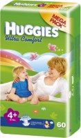 Фото - Підгузки Huggies Ultra Comfort 4 Plus / 60 pcs 