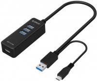 Кардридер / USB-хаб Orico H4019-U3 
