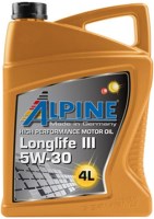 Фото - Моторне мастило Alpine Longlife III 5W-30 4 л
