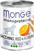Karm dla psów Monge Monoprotein Fruits Turkey/Rice/Citrus 400 g 1 szt.