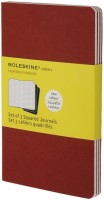 Zdjęcia - Notatnik Moleskine Set of 3 Squared Cahier Journals Large Red 