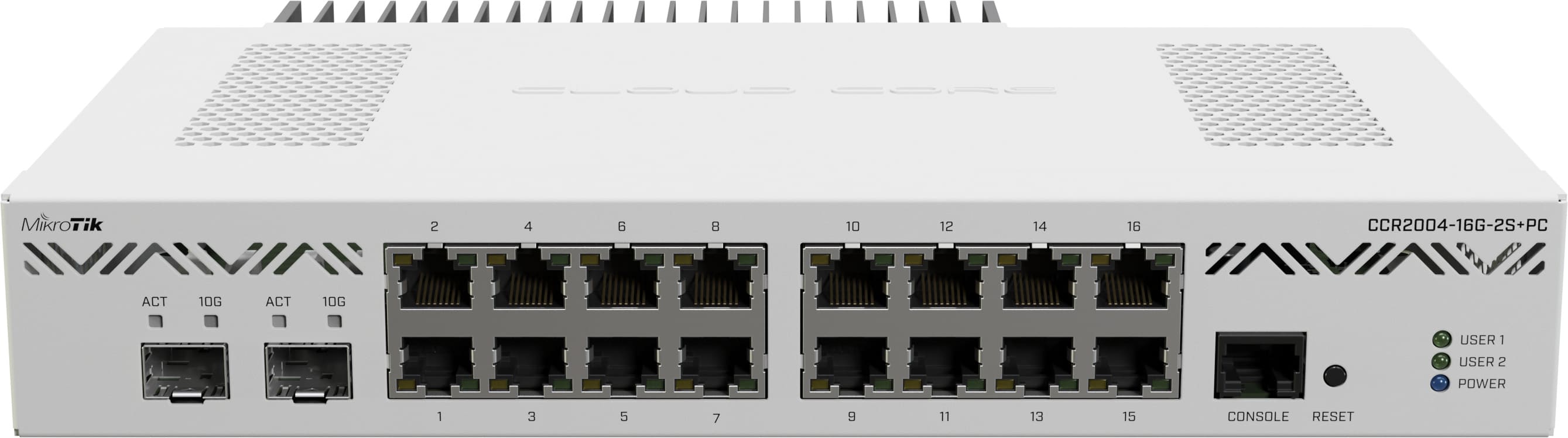 MikroTik CCR2004-16G-2S+PC 10Gルーター MikroTik CCR2004-16G-2S+PC | Getic