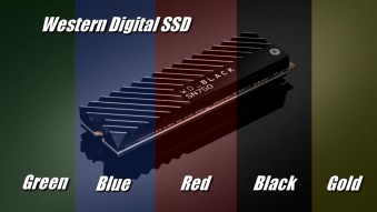 Seria dysków SSD WD: zielony, niebieski, czerwony, czarny, złoty